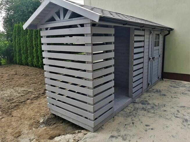 Drewniany domek na narzędzia Jan. Domek narzędziowy z drewut