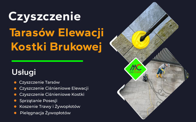 Mycie Czyszczenie Tarasów Elewacji Kostki Brukowej