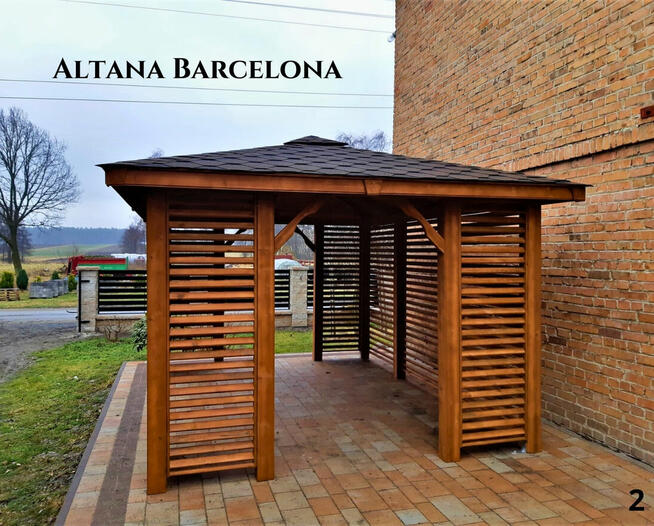 Altana drewniana ogrodowa Barcelona. Szybka realizacja. Prod
