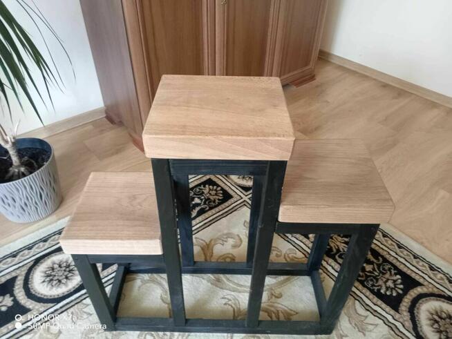 Kwietnik/Stojak w loftowym stylu drewniany