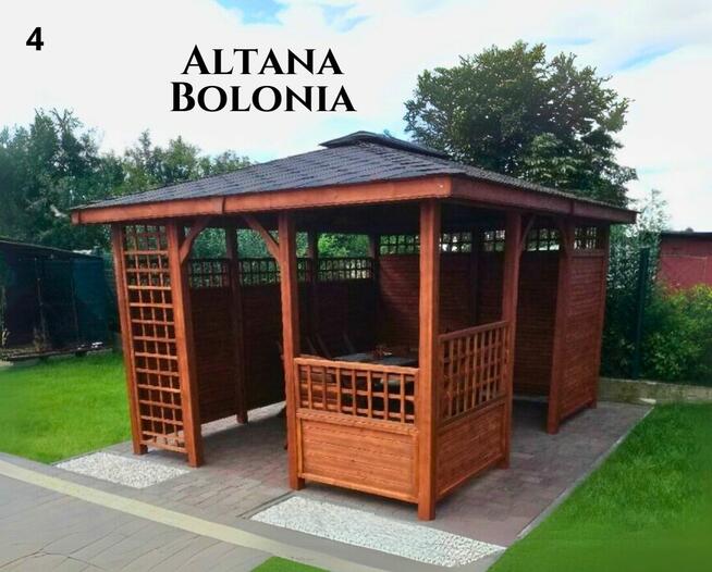 Altana drewniana ogrodowa Bolonia. Szybka realizacja. Produc