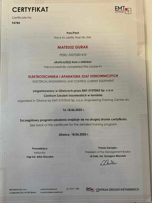 Młody elektryk – gniazdka, lampy, okablowania NOWY SĄCZ