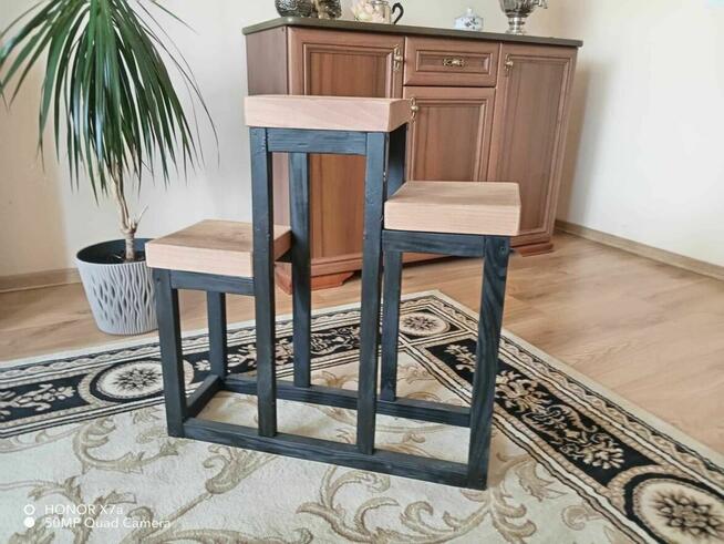 Kwietnik/Stojak w loftowym stylu drewniany