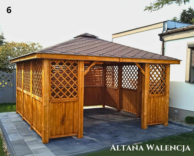 Altana drewniana Walencja. Altanka ogrodowa. Producent. Szyb