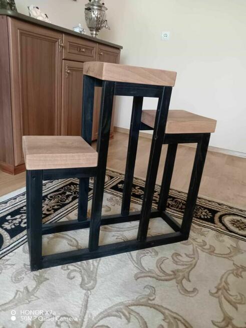 Kwietnik/Stojak w loftowym stylu drewniany