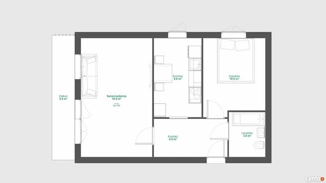 Mieszkanie 2-pokojowe, ul. Stokrotki- bez prowizji