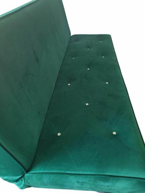 Wersalka Sofa Carmen Glamour rozkładana kryształ pinezka