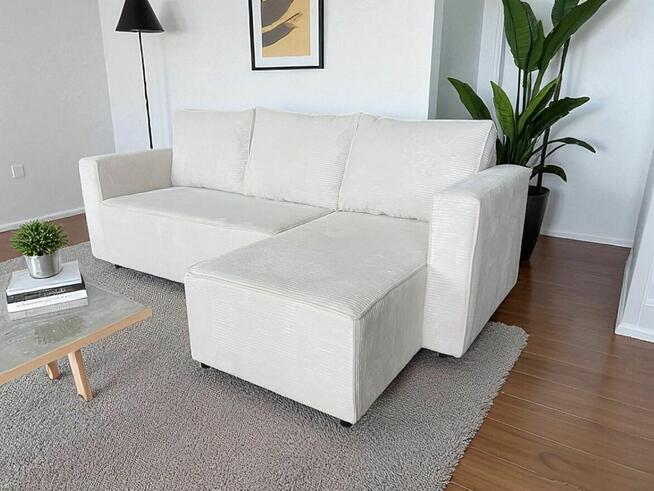 Narożnik Sofa Kanapa funkcja spania pojemnik na pościel