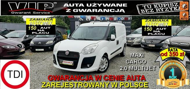 Fiat Doblo 2,0Multijet 136 KM,HAK, Cargo MAXI * Gwarancja / Zamiana! Automi-x.pl