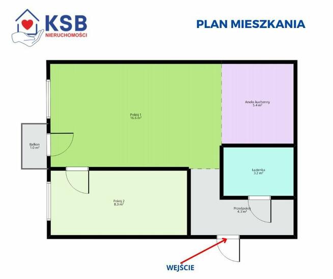 Mieszkanie po generalnym remoncie 2 pokoje 37,79m2