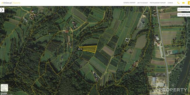 Działka rolna Zabrzeż gm. Łącko