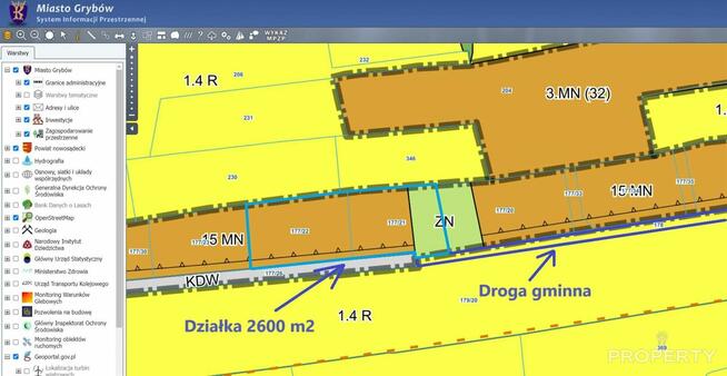 Działka budowlana Grybów