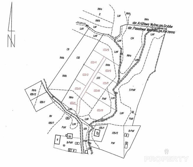 Działka rekreacyjna Posadowa Mogilska gm. Korzenna