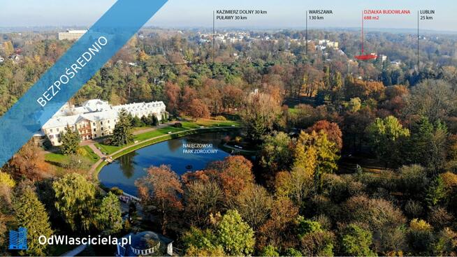 Uzbrojona działka budowlana 688 m2 - Nałęczów, strefa A, ścisłe centrum