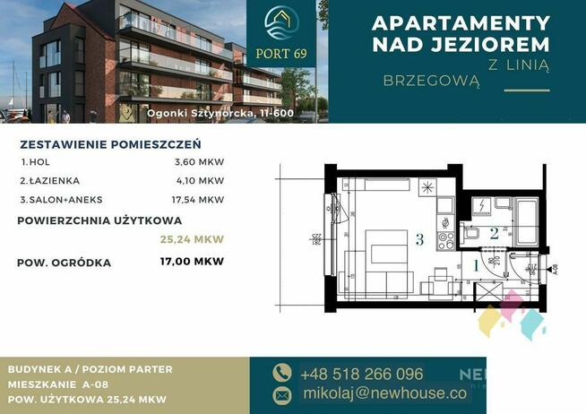 Apartament na Szlaku Wielkich Jezior z ogródkiem