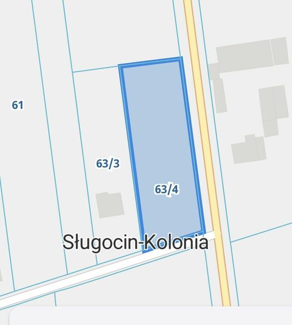 Działka budowlana 2290 m² – Kolonia Sługocin, gm. Lądek