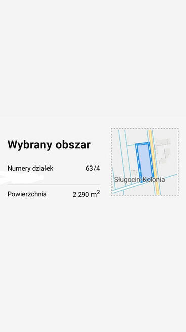 Działka budowlana 2290 m² – Kolonia Sługocin, gm. Lądek