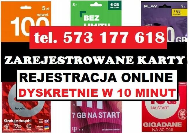 ZAREJESTROWANE KARTY SIM zdalna rejestracja startery prepaid