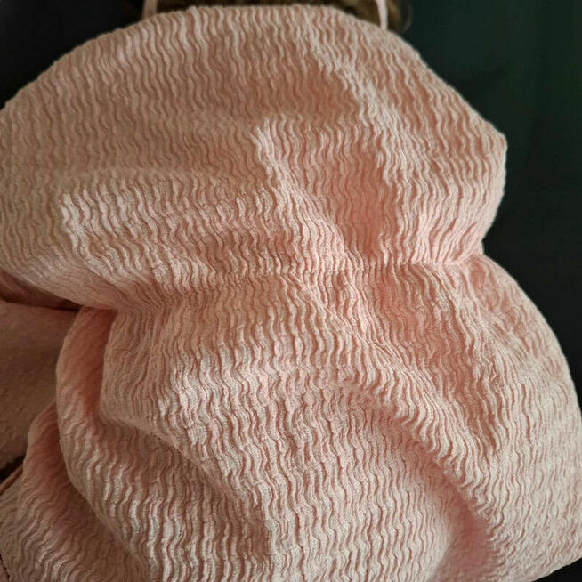 Pudrowy komplet z kokardką + opaska 6-9M nowy!