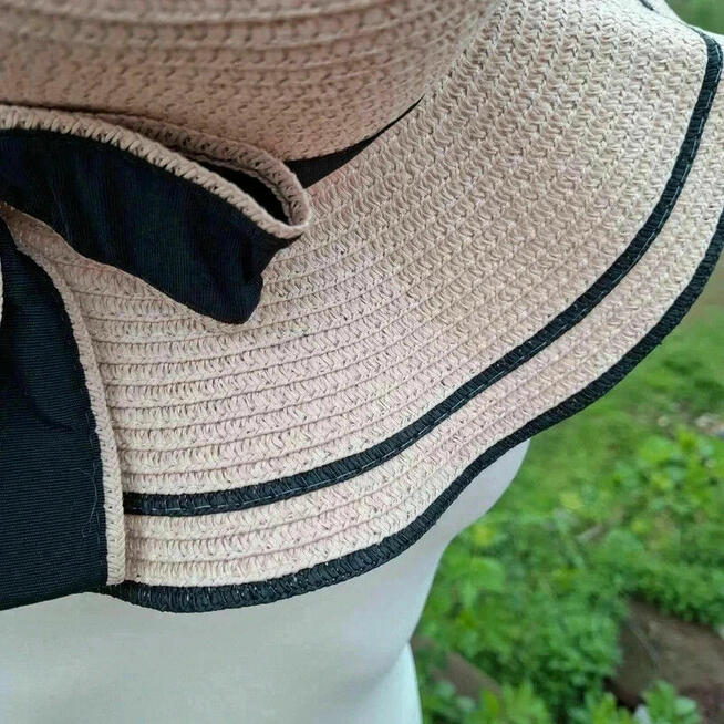 Kapelusz z kokardą Pudrowy róż na lato 2025! Styl, komfort i