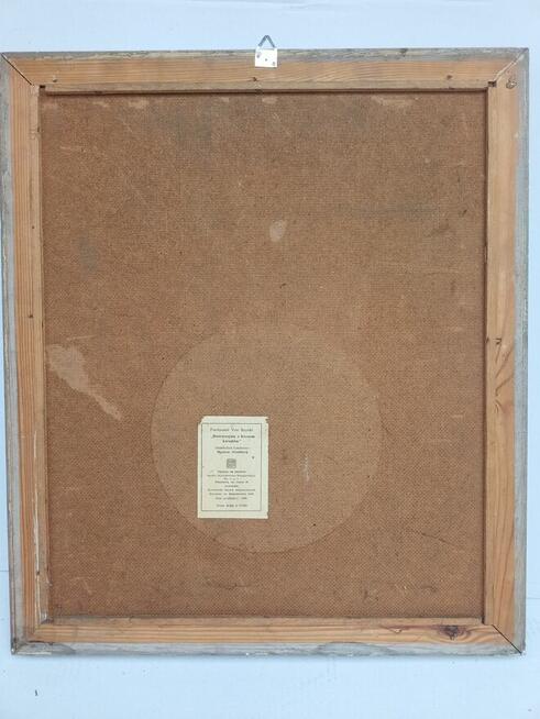 Obraz kobieta z koszem kwiatów