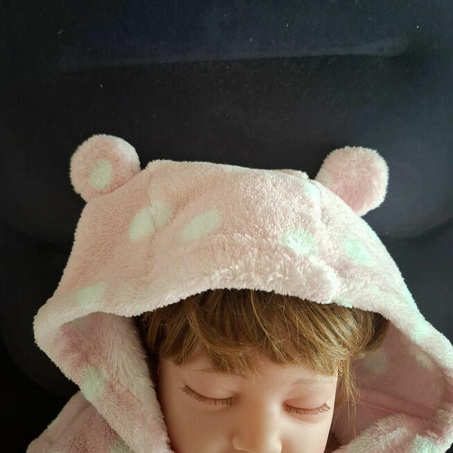 Szlafrok kąpielowy niemowlęcy George 56–62 cm – pudrowy róż,