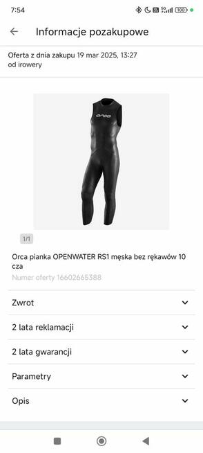 Pianka triathlon ORCA RS1 roz10 L/XL