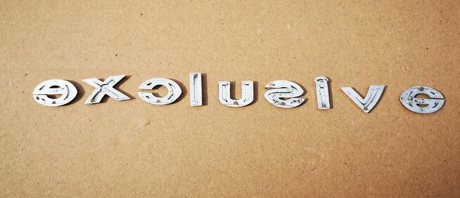 Citroen C8 logo emblemat EXCLUSIVE drzwi przednie 8665V9