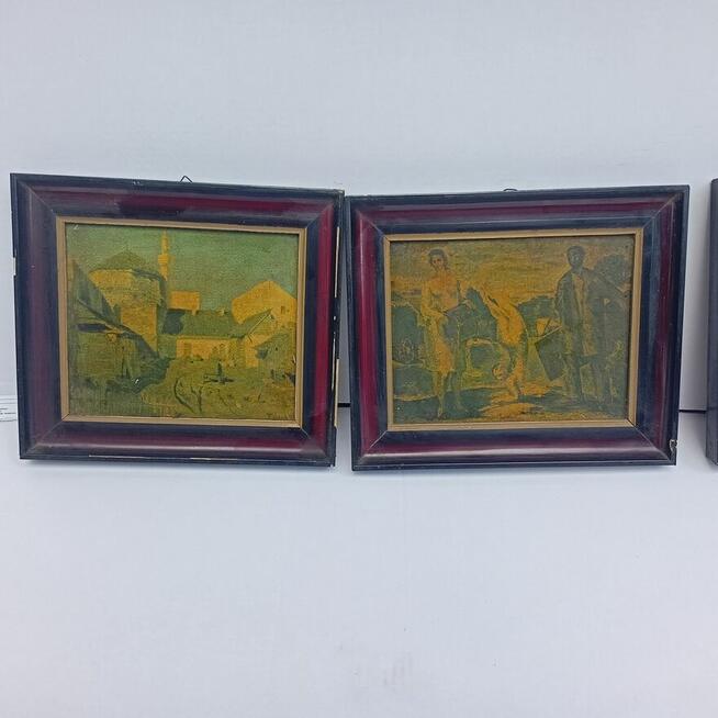 Obrazy obrazy malowane 4 szt