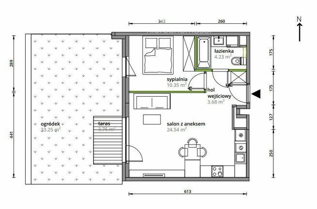 M2 | Jasne | Ogródek | Bez Prowizji | Rozkładowe