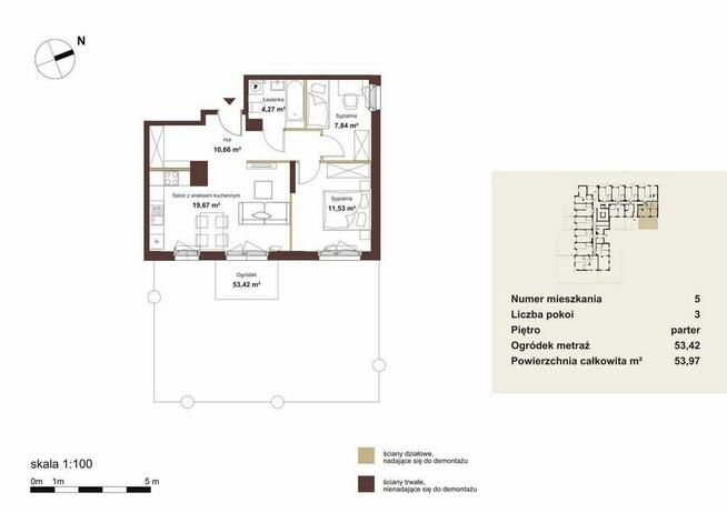 M3 | Rozkładowe | Ogród | 3 Pokoje | Bez Prowizji