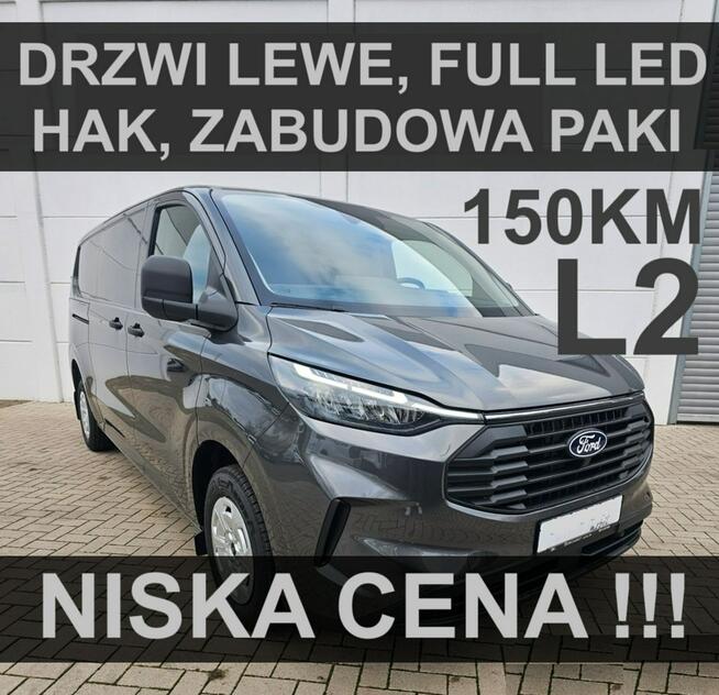 Ford Transit Custom L2 150KM Full Led Drzwi Lewe Hak Super Niska cena ! 1667zł