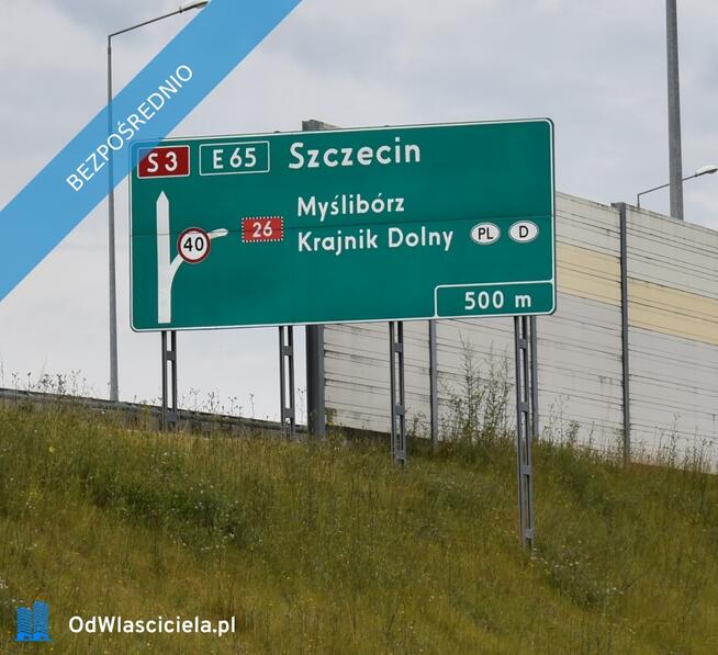 Sprzedam lub wydzierzawie dzialki inwestycyjne 3 km od zjazdu &quot; Wezel Mysliborz &quot;