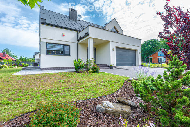 Nowoczesny dom, styl stodoła, 900 m² działki
