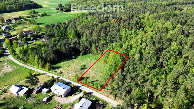 Działka 3000 m² z lasem i mediami – Wilczany