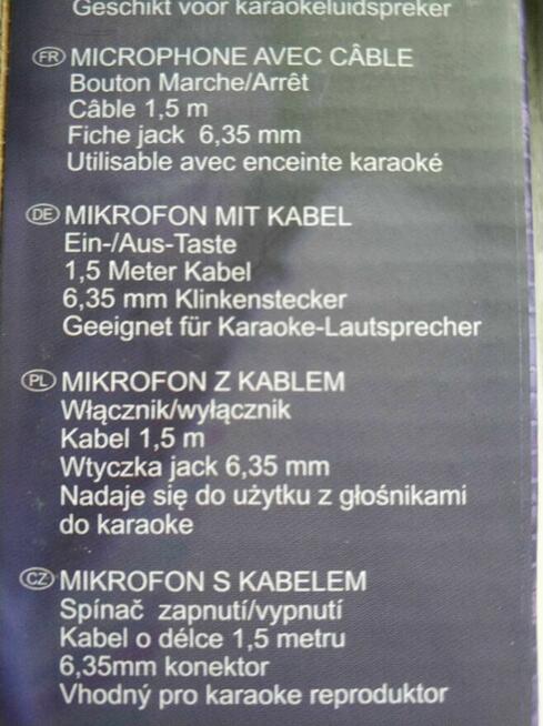 Profesjonalny Mikrofon Karaoke Przewodowy Dynamiczny Estrado