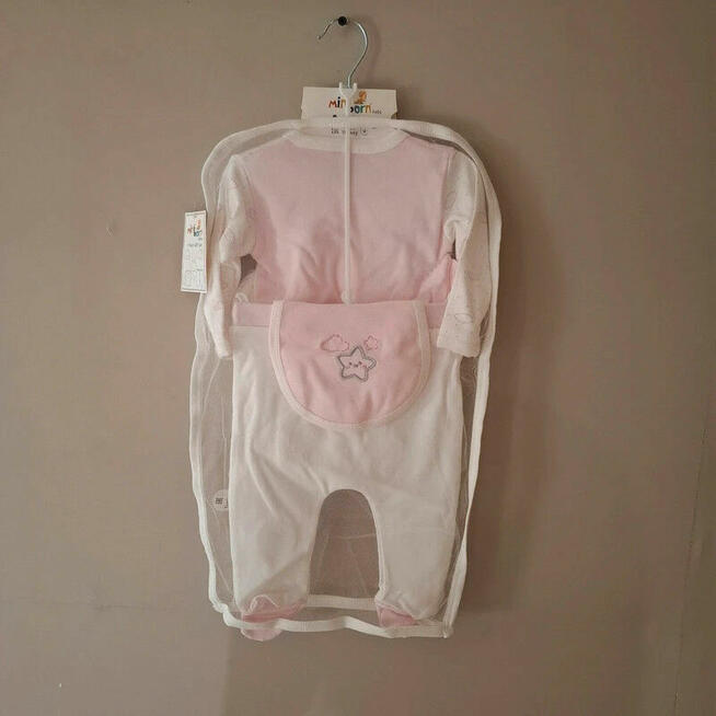 Zestaw dla niemowlaka 62–68 cm | Miniborn | Pudrowy róż | No