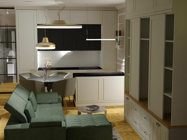 Projektowanie wnętrz 3D + wizualizacje - 50 zł /m2