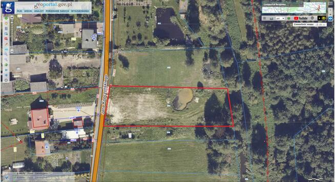 Działka z własnym stawem, rekreacyjna - Gołuchów