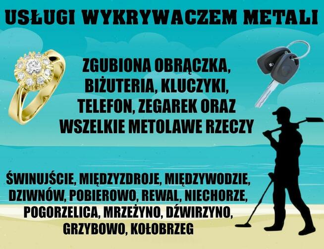 Zgubiona Obrączka Wykrywacz metali Świnoujście- Mielno.