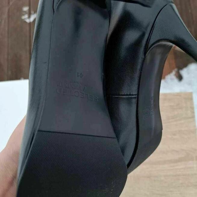 Eleganckie skórzane szpilki Selected Femme