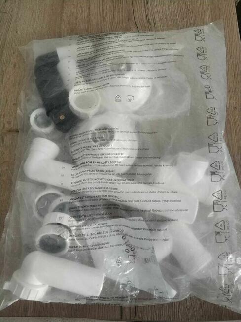 Syfon do zlewozmywaka 2komorowego zlewu zestaw odpływowy