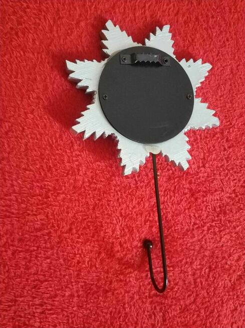 Lustro Lusterko Srebrne Okrągłe Lusterko Wieszak na ręczniki