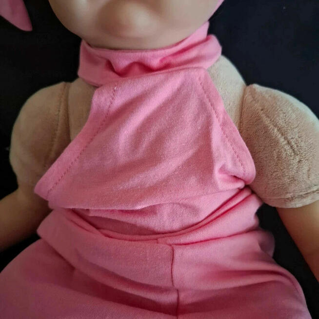 Różowy kombinezon + opaska | Uroczy look 3-6m