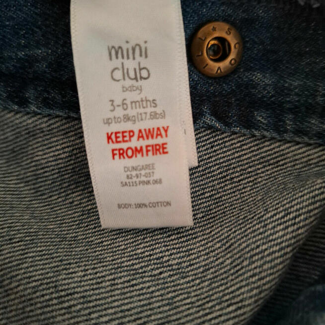 Nowa jeansowa sukienka Mini Club 3-6 m • 100% bawełna! HIT!