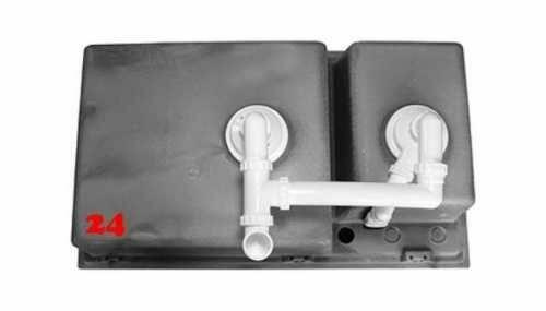 Syfon do zlewozmywaka 2komorowego zlewu zestaw odpływowy