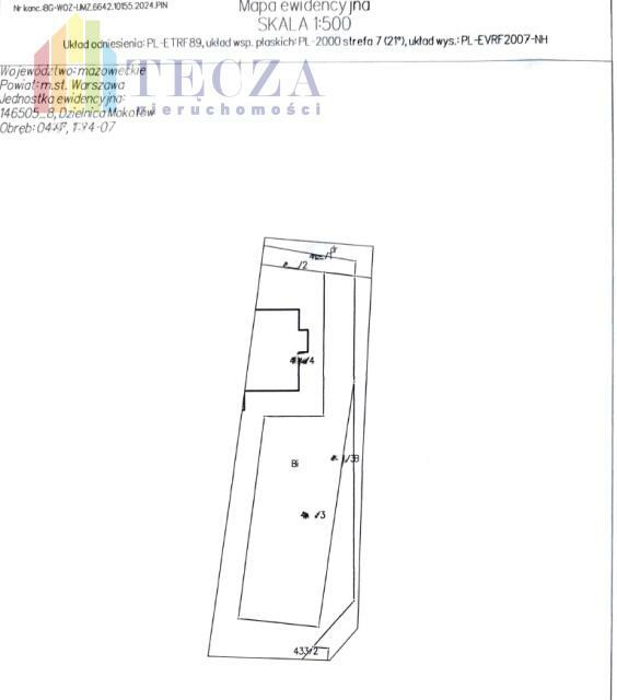 Działka budowlana Warszawa Mokotów, Służew, Kmicica