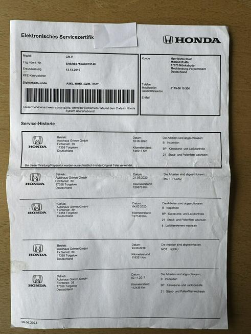 Honda CR-V LIFTING-2.2i-DTCE-150km-4x4-Serwisowany-2-Właściciel-Klimatronik