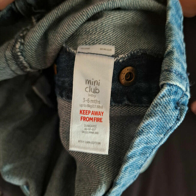 Nowa jeansowa sukienka Mini Club 3-6 m • 100% bawełna! HIT!