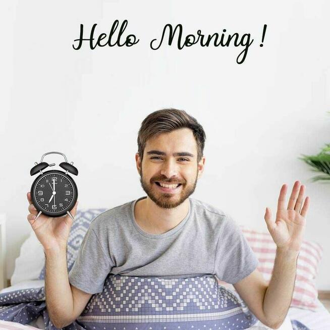 Budzik lampka nocna Zegarek Zegar Alarm czarny na baterie